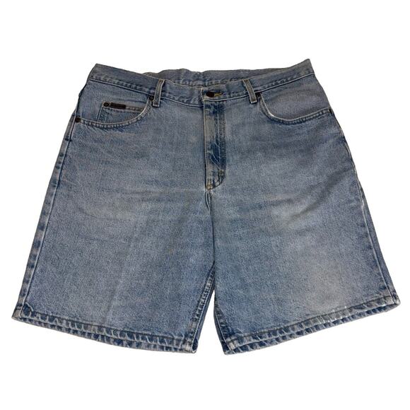 Lee Other - Vtg Lee Men Denim Jean Shorts 38 Light Wash Baggy Jorts Skater Dad 90s/Y2K